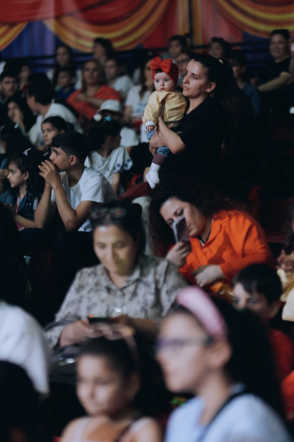 The audience in the hall